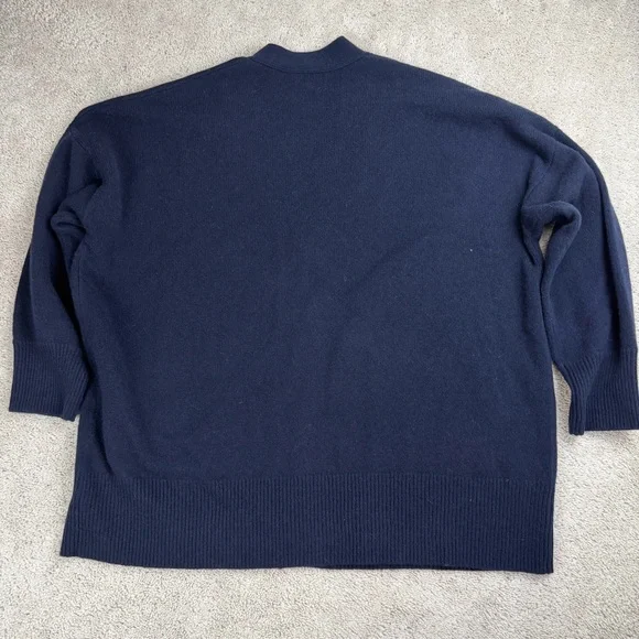 Madewell (Re)sourced Cashmere Oversized Cardigan Sweater Midnight Blue Size XL - Picture 8 of 14